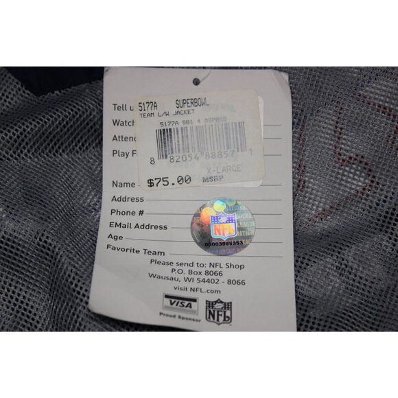 Reebok NWT Super Bowl XL Windbreaker Jacket Men’s Size XL Vintage Detroit‎ 2006 - Picture 8 of 16